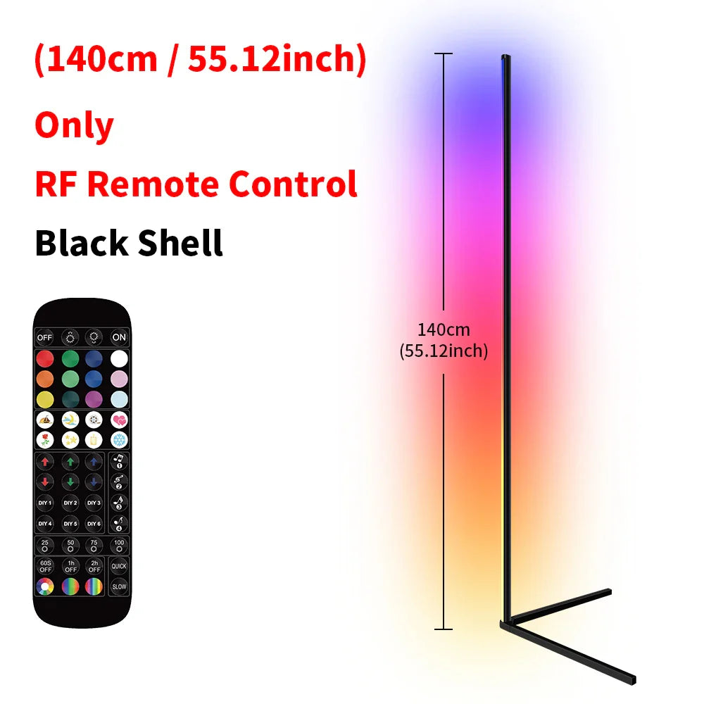 RGB Corner Floor Lamp 140cm Stand With Smart APP Connectivity