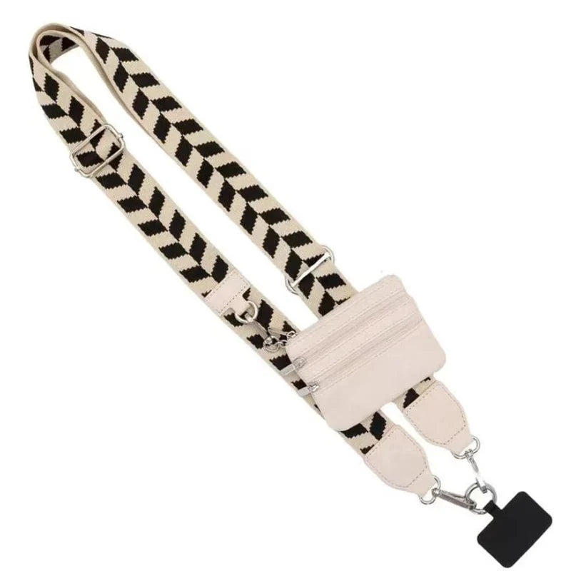 Phone Strap with Zippered Pouch