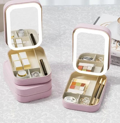 Makeup Case With LED Mirror