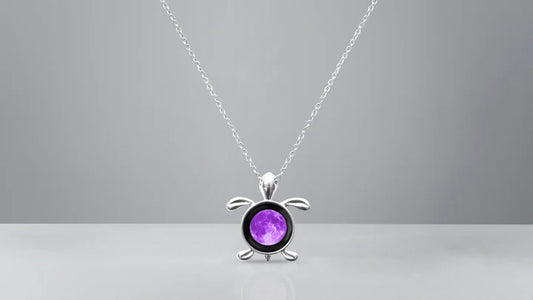 PURPLE SEA MOON LINK NECKLACE