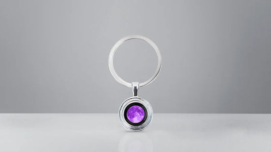 PURPLE MOON MEMORY KEYCHAIN