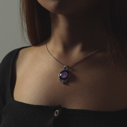 PURPLE CHARM LINK CHAIN