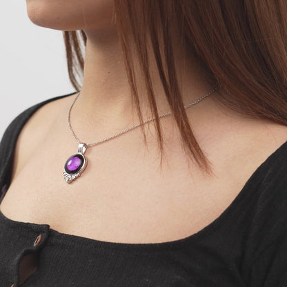 PURPLE CHARM LINK CHAIN